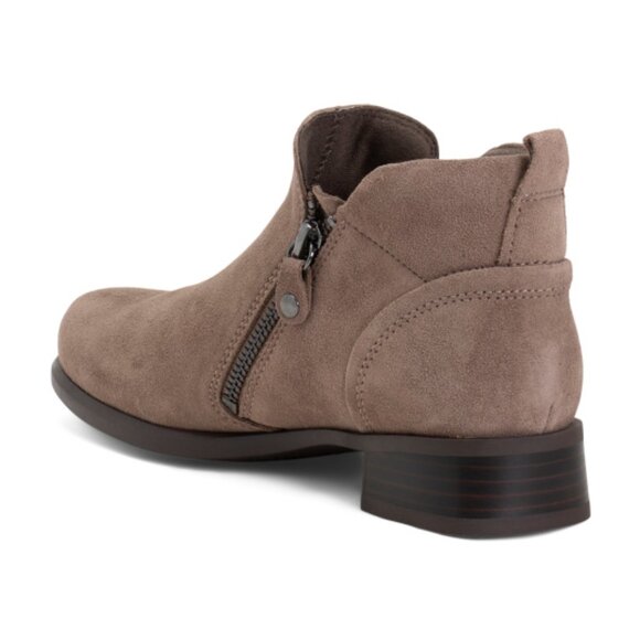MUNRO Suede Neko Zip Comfort Booties - Picture 2 of 2
